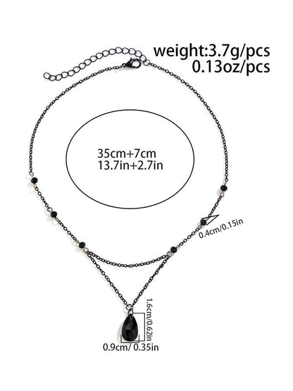 Double Layered Geometric Necklaces Accessories