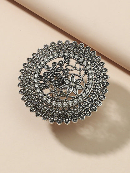 Flower Shape Geometric Hollow Rings Accessories