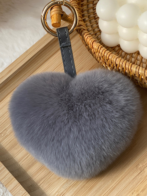 Heart Shape Bag Charm Keychain
