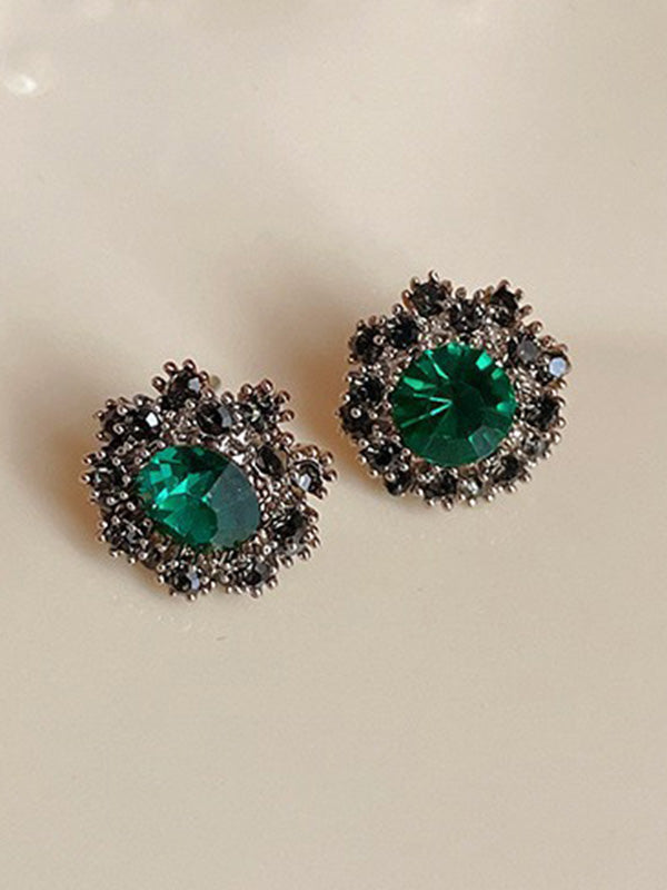 Geometric Rhine Stones Earrings Accessories