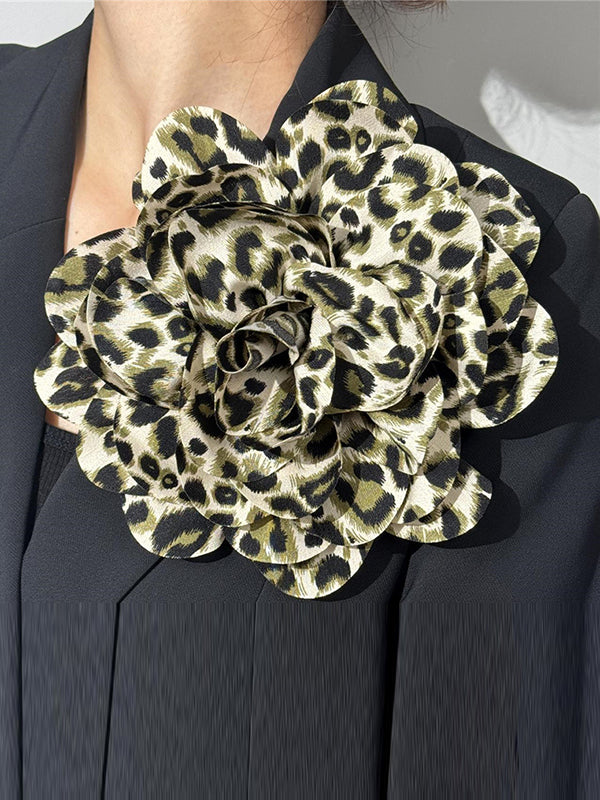 Flower Shape Leopard Brooch Accessories