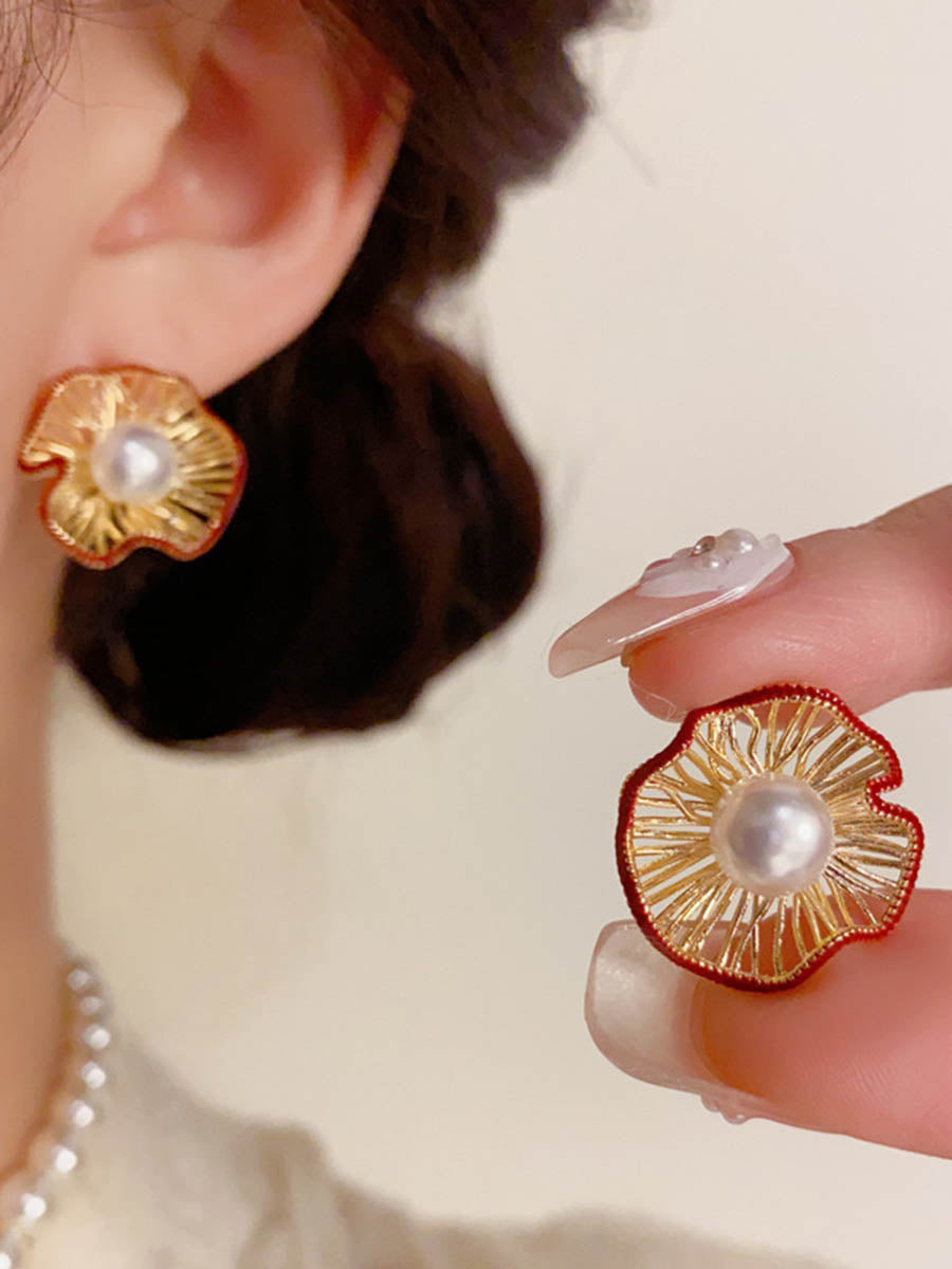 Flower Shape Geometric Earrings Accessories