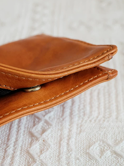 Genuine Leather Short Wallet