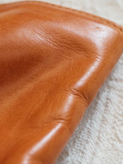 Genuine Leather Short Wallet