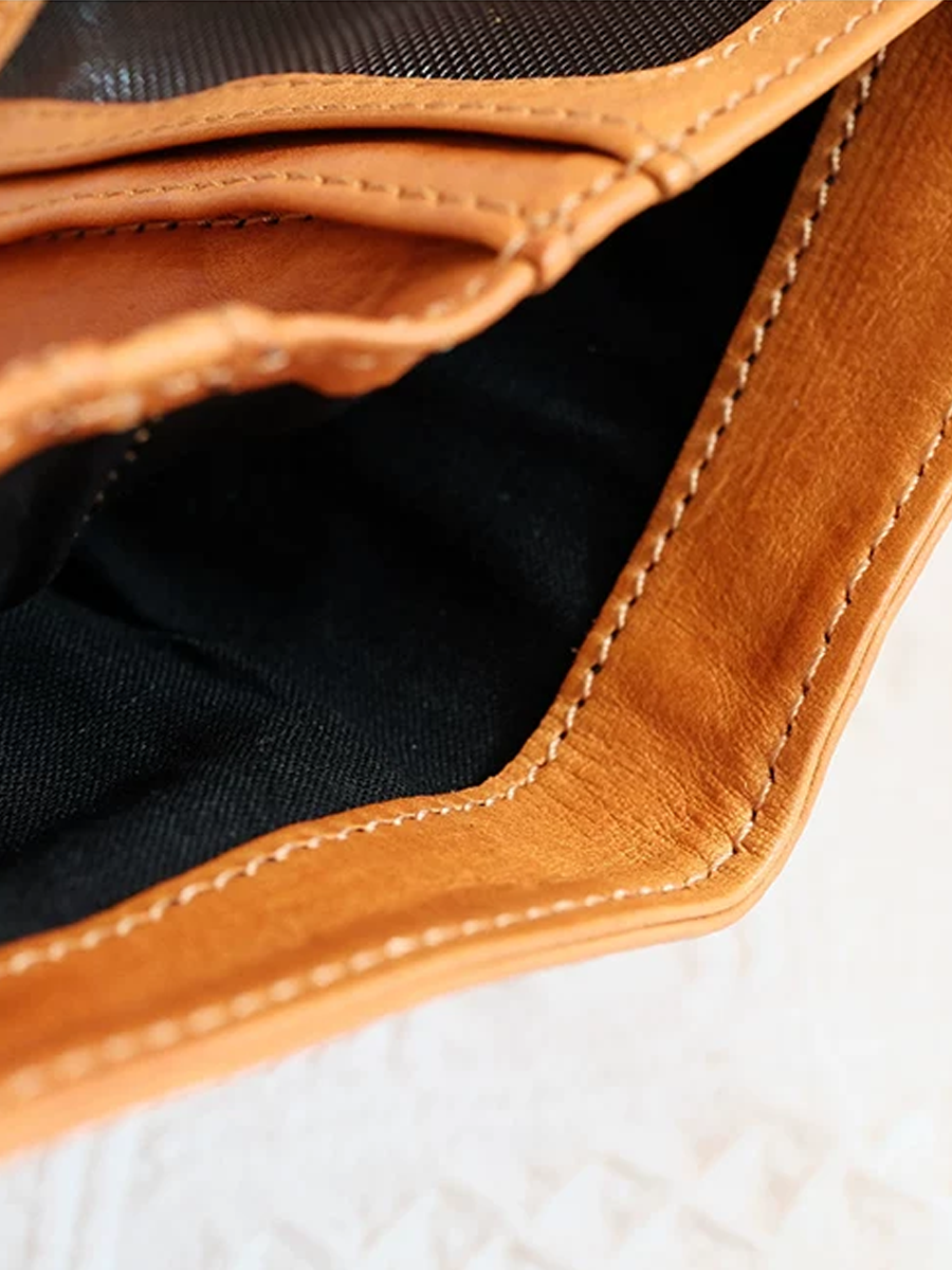 Genuine Leather Short Wallet