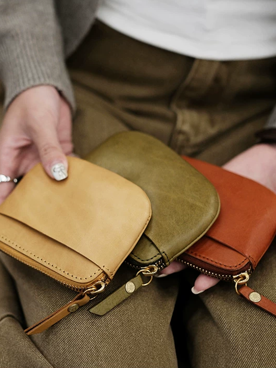 Leather Vintage Lipstick Pouch