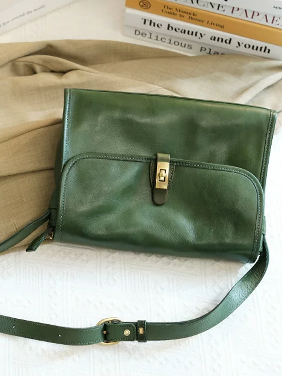 Vintage Soft Leather Messenger Bag
