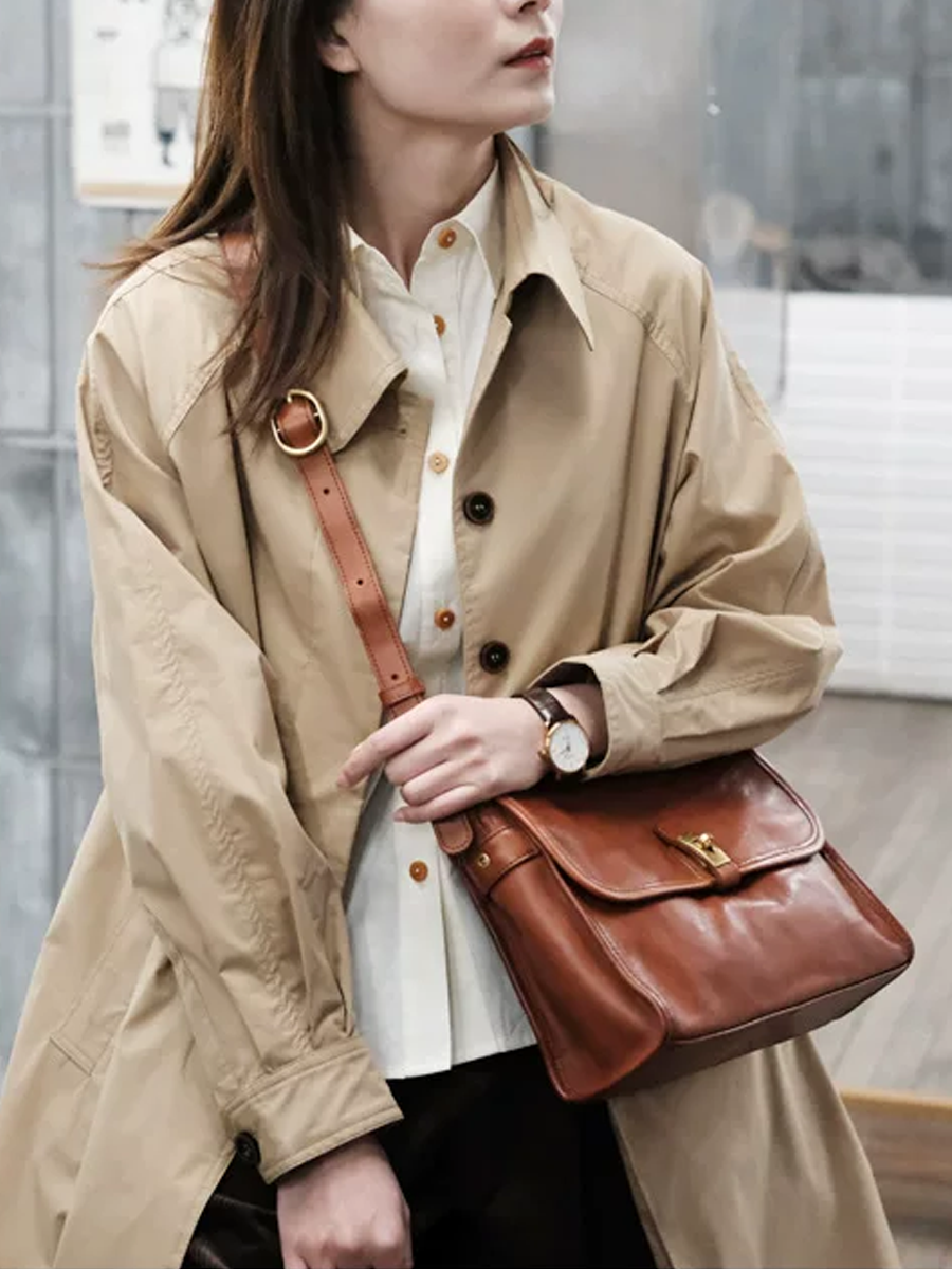 Vintage Soft Leather Messenger Bag