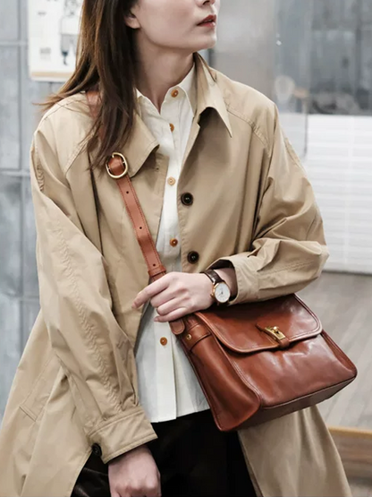 Vintage Soft Leather Messenger Bag