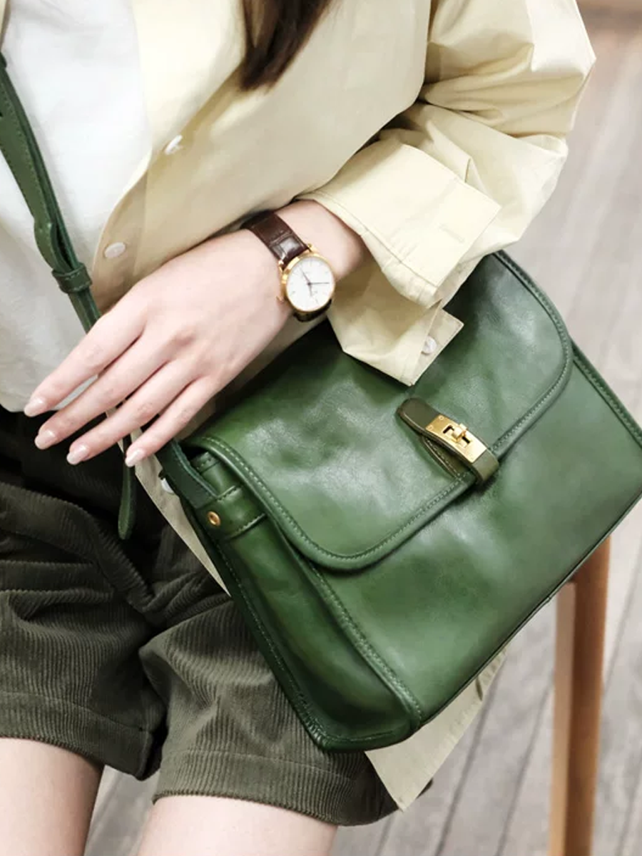 Vintage Soft Leather Messenger Bag