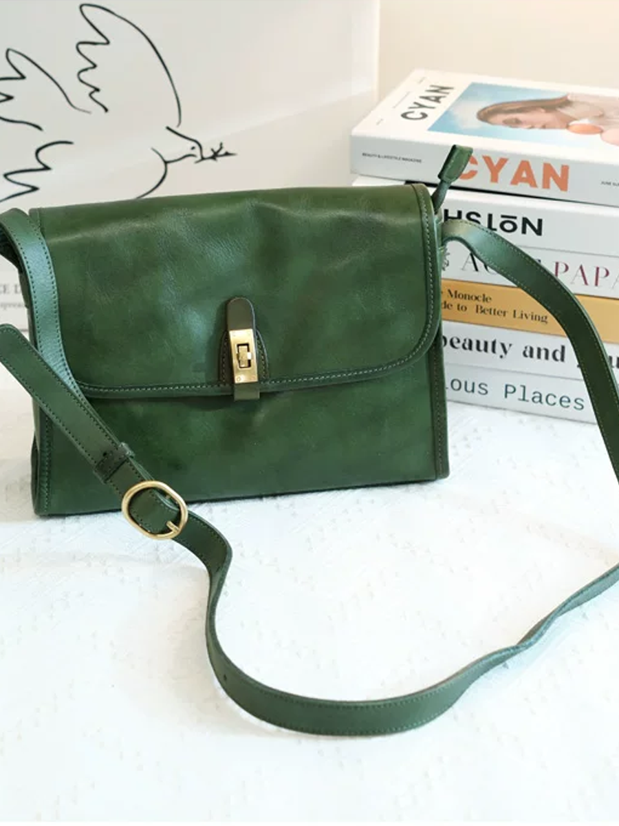 Vintage Soft Leather Messenger Bag