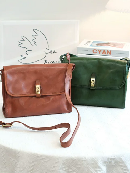 Vintage Soft Leather Messenger Bag