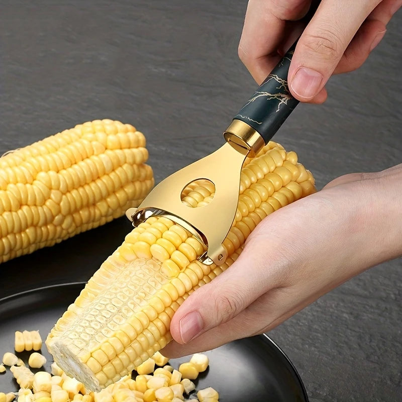 New 2/1 piece stainless steel corn planer, manual corn thresher, corn peeler, corn separator, kitchen accessories.