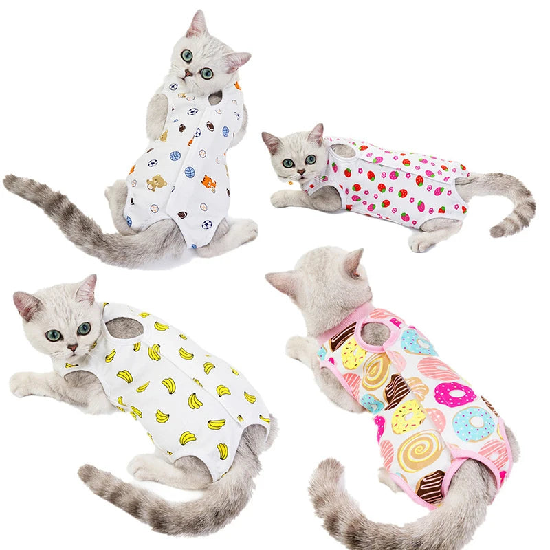 Cat Sterilization Suit Breathable Pet Recovery Suits Anti-Licking Surgery Recovery Vest Pets Care Clothes For Small Cat Dogs