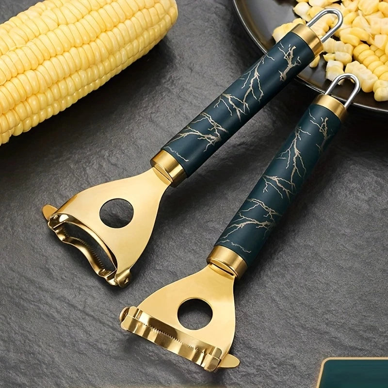 New 2/1 piece stainless steel corn planer, manual corn thresher, corn peeler, corn separator, kitchen accessories.