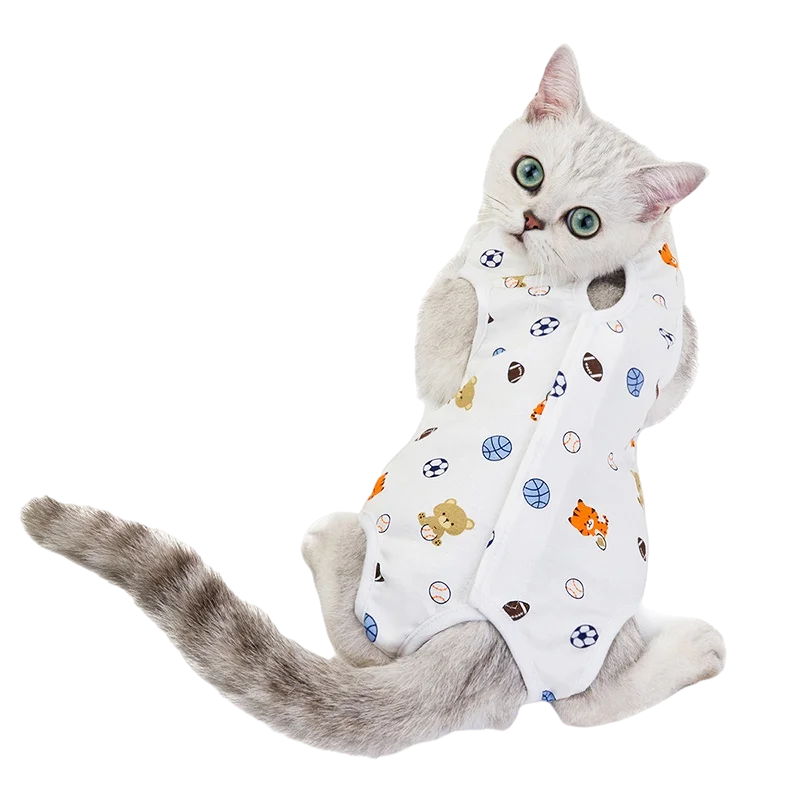 Cat Sterilization Suit Breathable Pet Recovery Suits Anti-Licking Surgery Recovery Vest Pets Care Clothes For Small Cat Dogs