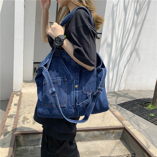 Large Capacity Denim Canvas Shoulder Bag