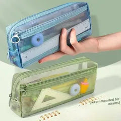Transparent Polyester Pencil Case For Learning, Durable And Lightweight Stationery Organizer