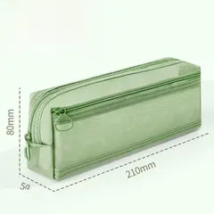 Transparent Polyester Pencil Case For Learning, Durable And Lightweight Stationery Organizer