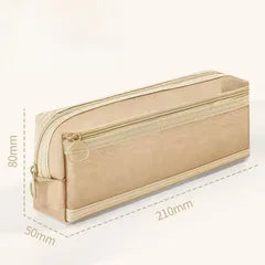 Transparent Polyester Pencil Case For Learning, Durable And Lightweight Stationery Organizer
