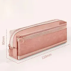 Transparent Polyester Pencil Case For Learning, Durable And Lightweight Stationery Organizer