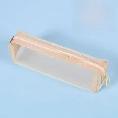 Transparent Polyester Pencil Case For Learning, Durable And Lightweight Stationery Organizer