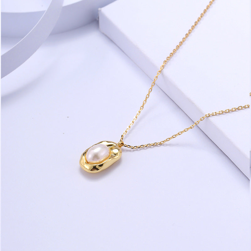 Gold Plated Pearl Jewelry Set