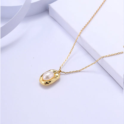 Gold Plated Pearl Jewelry Set