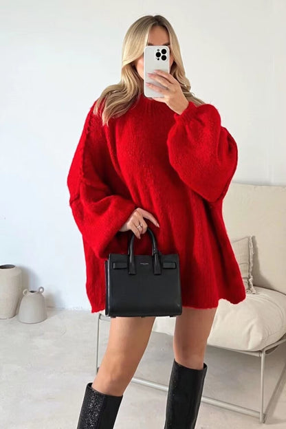 Women's Sweater Long Sleeve Sweaters & Cardigans Elegant Simple Style Solid Color