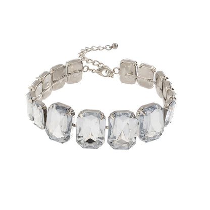Glam Exaggerated Geometric Water Droplets Rhinestones Rhinestone Iron Tennis Chain Choker