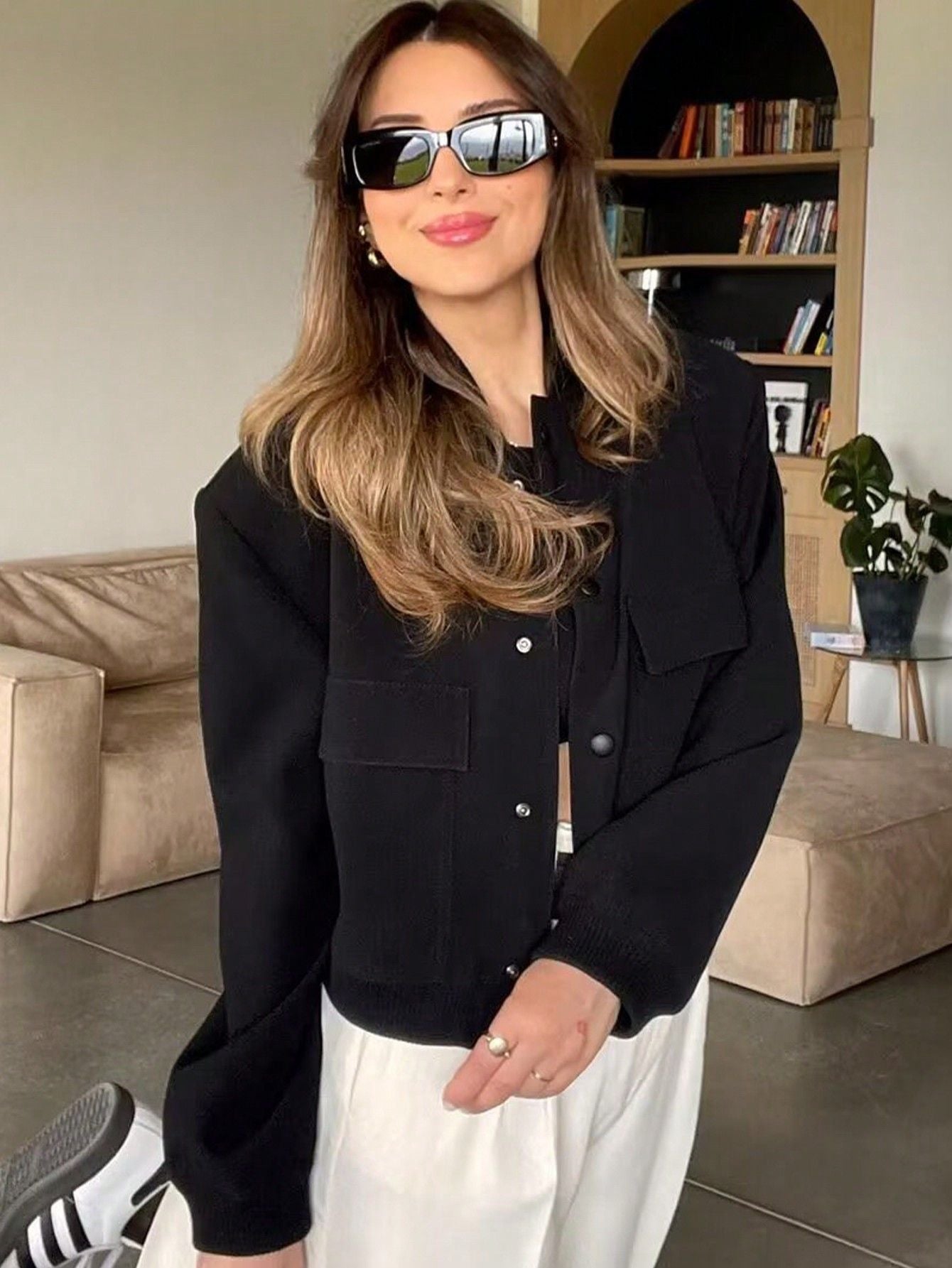 Women's Streetwear Solid Color Single Breasted Coat Casual Jacket