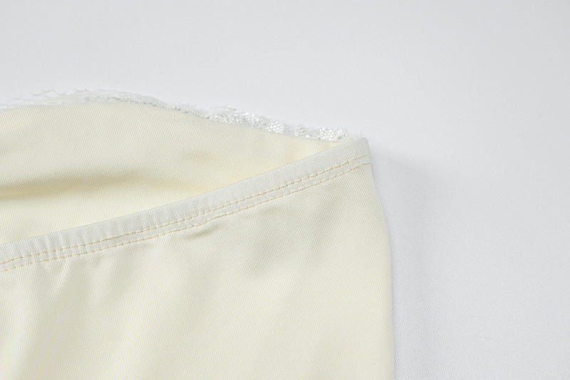 Swimming Pool Beach Women's Vacation Sexy Solid Color Spandex Polyester Lace Skirt Sets Skirt Sets