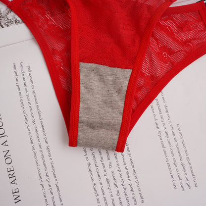 Solid Color Sexy Back Beauty Gather Bra&Panty Set