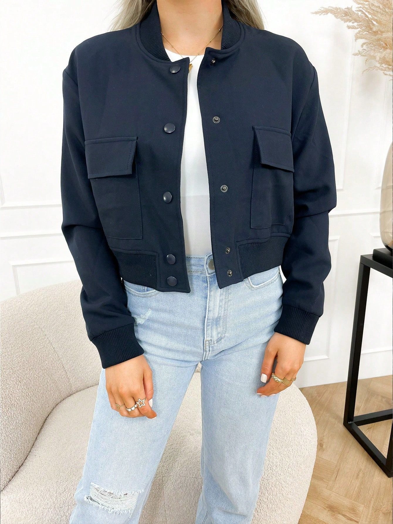 Women's Streetwear Solid Color Single Breasted Coat Casual Jacket