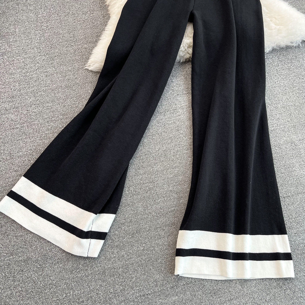Daily Women's Casual Stripe Polyester Pants Sets Pants Sets