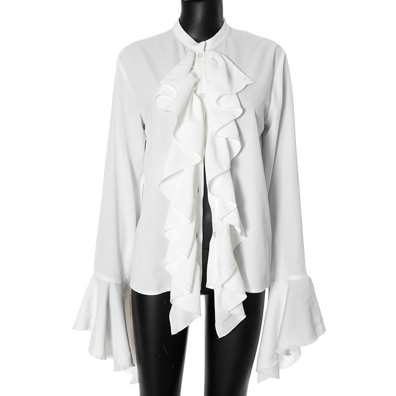 Women's Blouse Long Sleeve Blouses Vacation Simple Style Solid Color