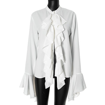Women's Blouse Long Sleeve Blouses Vacation Simple Style Solid Color