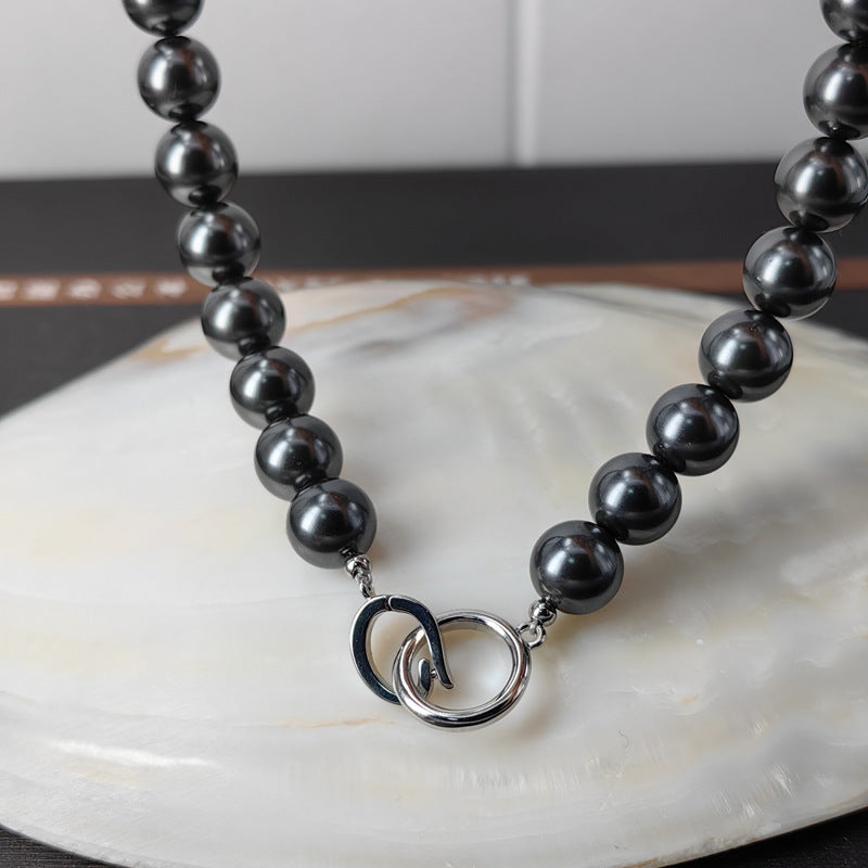 Tahitian Style Black Pearl Necklace