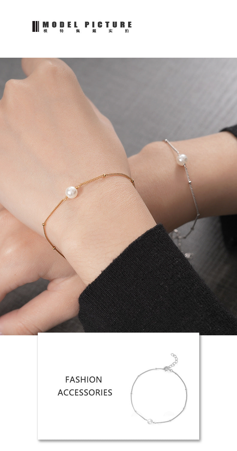 925 Sterling Silver Cuban Link Chain Curb Chain Bracelets Elegant Simple Style