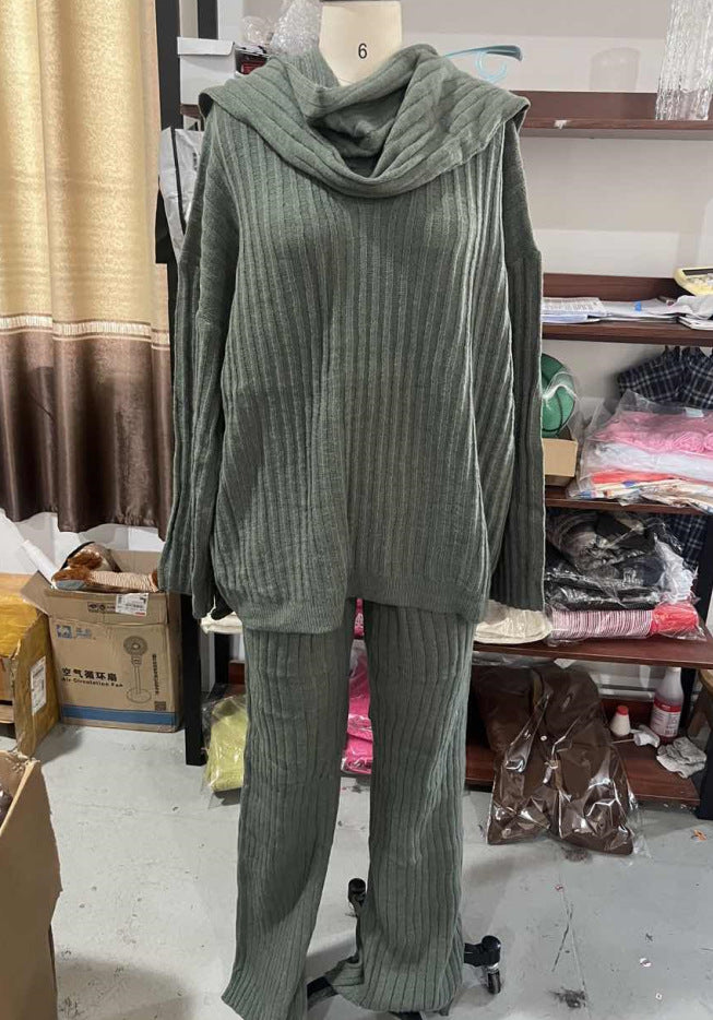 Holiday Wine Red Women's Vacation Simple Style Solid Color Polyester Pants Sets Pants Sets