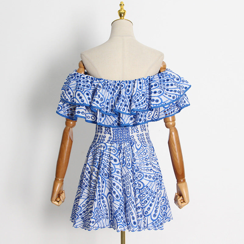 Women's Sheath Dress Vacation Simple Style Boat Neck Short Sleeve Solid Color Above Knee Holiday