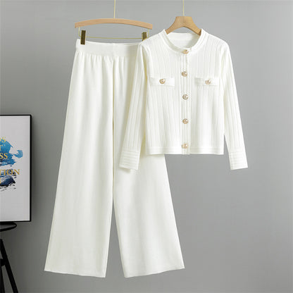 Holiday Daily Women's Vacation Simple Style Solid Color Polyester Pants Sets Pants Sets