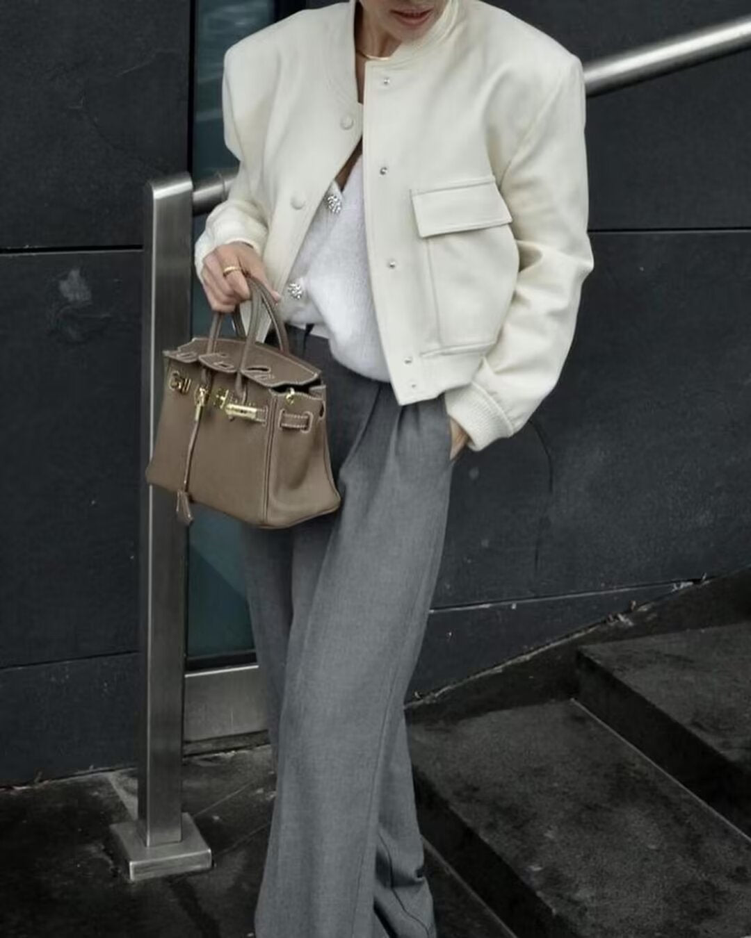 Women's Streetwear Solid Color Single Breasted Coat Casual Jacket