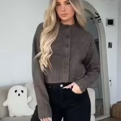 Women's Cardigan Long Sleeve Sweaters & Cardigans Vacation Simple Style Solid Color