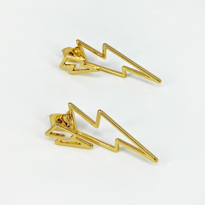 Minimal Geometric Streamline Stud Earrings