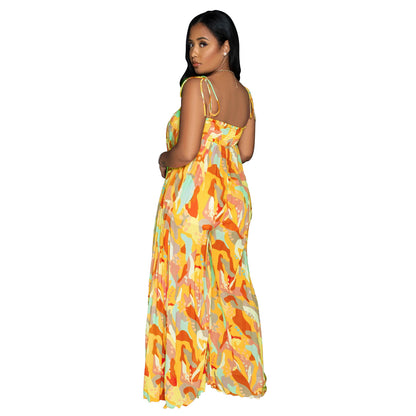Women's Daily Casual Colorful Full Length Jumpsuits