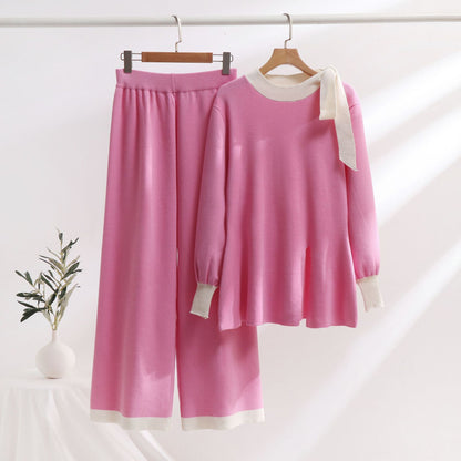 Holiday Women's Simple Style Solid Color Cotton Pants Sets Pants Sets