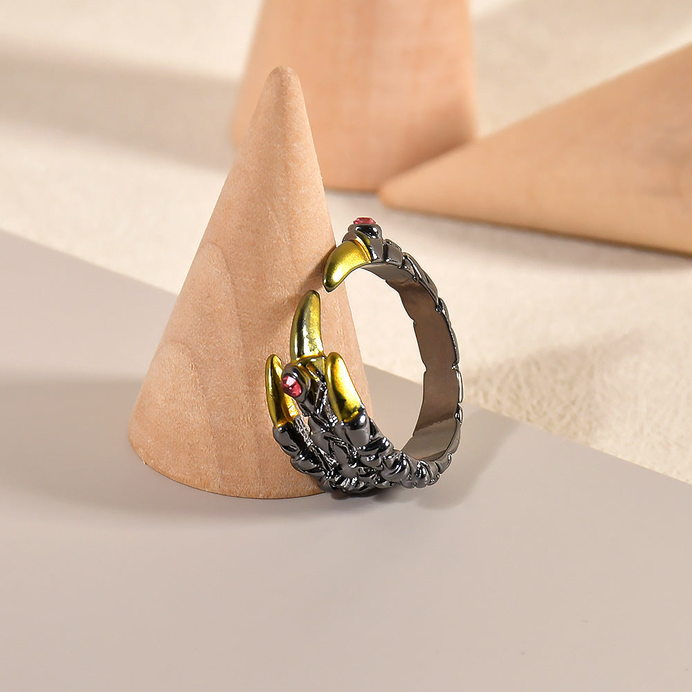 Casual Dragon Alloy Plating Diamond Unisex Rings