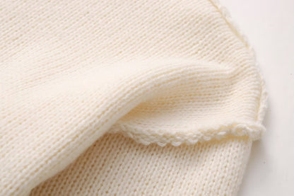 Women's Sweater Long Sleeve Sweaters & Cardigans Elegant Simple Style Solid Color