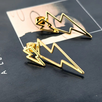 Minimal Geometric Streamline Stud Earrings